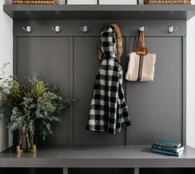 how to build a hall tree bench, source Houzz on Pinterest
