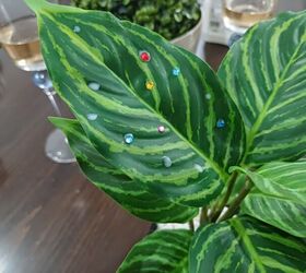 Adding sparkle to your fake indoor plant