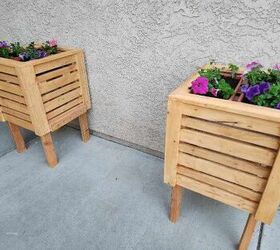 Planters before adding the bench.