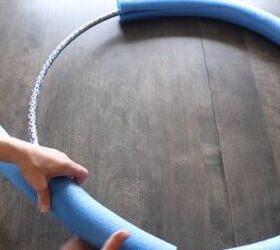 How to make a pool noodle and hula hoop topiary