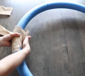 Easy pool noodle and hula hoop decoration tutorial