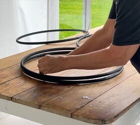 Attach the hula hoops with zip ties