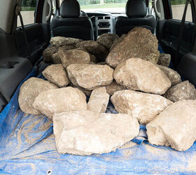 She fills the trunk of her car with stones for this beautiful, free backyard update