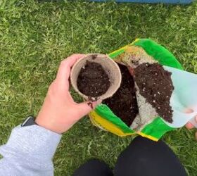 DIY garden shovel ready for use, perfect for scooping soil