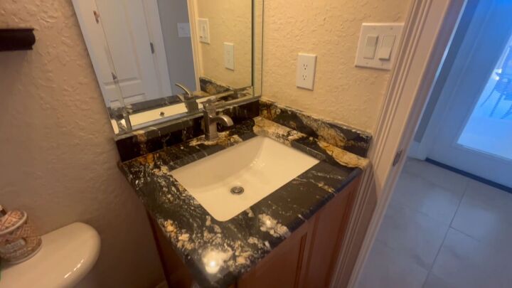 How to make an over sink shelf for bathroom