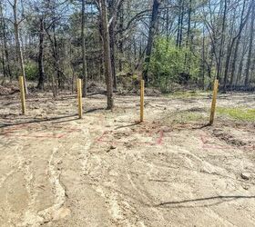 They mark off squares on their lawn for this gorgeous backyard update