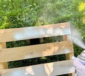 She takes this pallet inside for this storage idea we wish we had thought of first