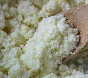 homemade dishwasher detergent tablets with essential oils, mixture for dishwasher tabs with wooden spoon