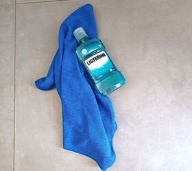 The clever reason she pours mouthwash on her tile floor this week