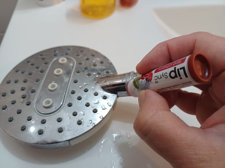 Chapstick trick for leaky shower