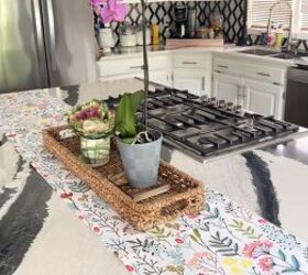 Tea towel upcycle into a table runner