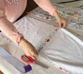Aligning and taping tea towels
