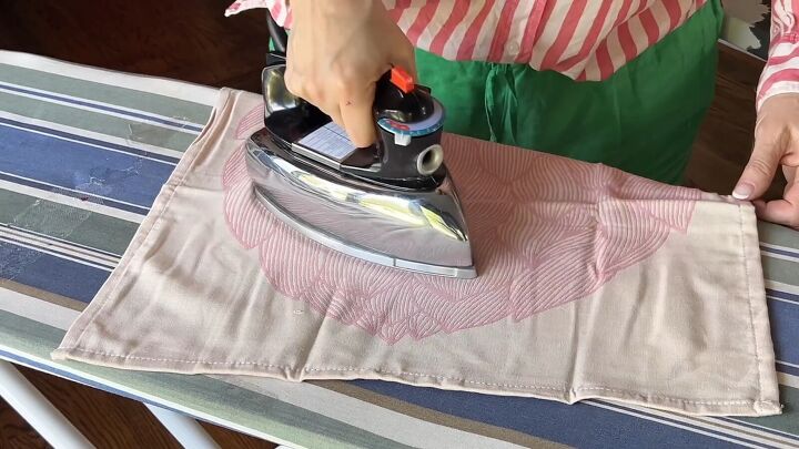 Ironing tea towels for crafts