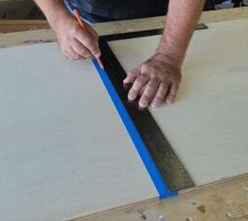 Marking and taping plywood