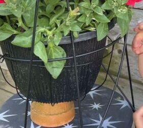 Homemade tiered plant stand