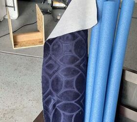 She uses 6 pool noodles for this gorgeous living room upgrade