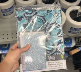 The beautiful reason she cuts a hole in a cheap shower curtain and brings it outside