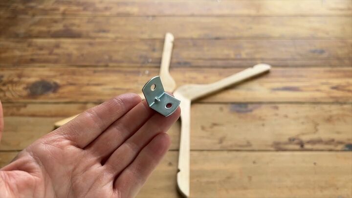 Upcycled hanger side table