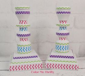 Easy Dark Wooden Candleholders Makeover