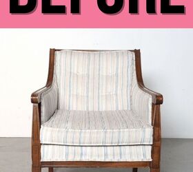 If your old fabric chair is in need of a new look, this idea is almost too perfect