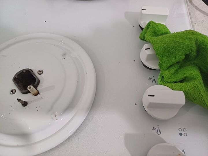 Repeat wiping until all residue from the paste is gone
