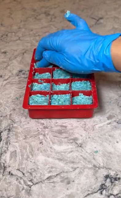 Transferring the mixture into molds