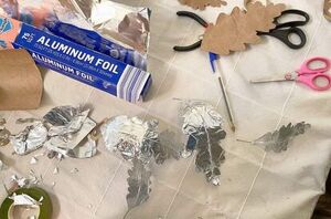 Tear a few pieces of aluminum foil for this gorgeous lighting upgrade