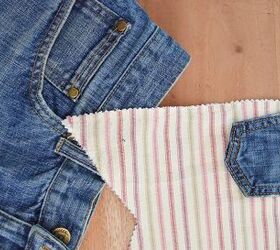 Cut up your old jeans for this ridiculously cute decor idea