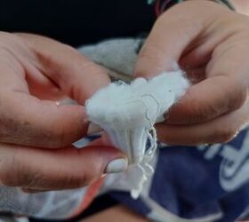 Fluff up cotton tampons for effective fire-starting