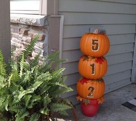 How to Make an Illuminated House Number Pumpkin Display for Fall