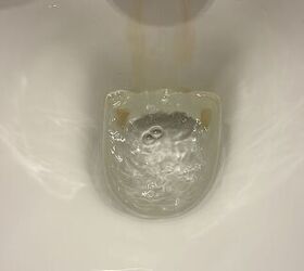 Limescale build up in toilet bowl