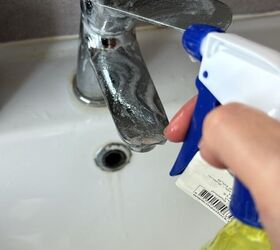 Apply your homemade gel cleaner to faucets and drains