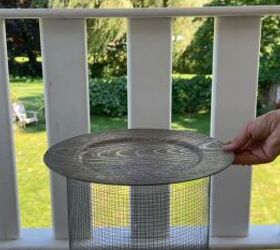 Placing a waterproof plastic plate on top to complete the DIY outdoor planter table