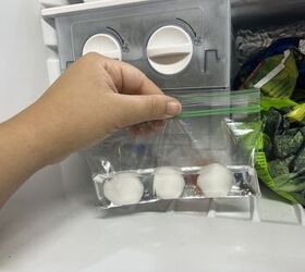 The ridiculously simple & clever reason she puts cotton balls in her freezer