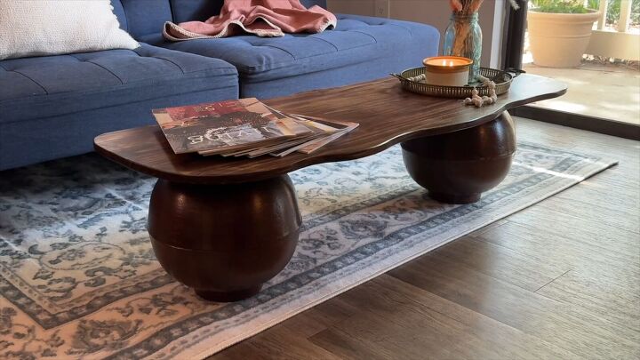Use this wooden bowl hack to build a stylish coffee table with sphere legs