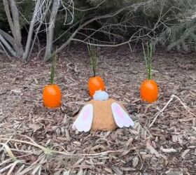 Easy Easter bunny craft with carrots