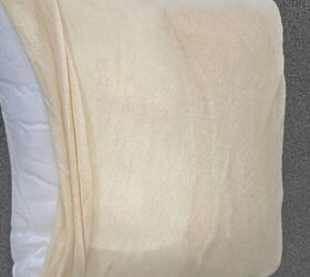 She wraps some gauze around a cushion for this cute Halloween decor idea