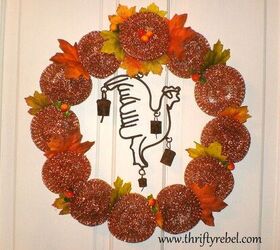 Easy Copper Scouring Pad Fall Wreath
