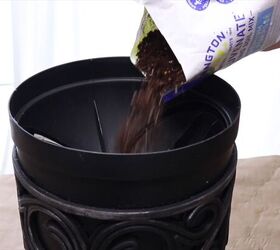 Your upcycled garbage can planter is ready for soil and plants