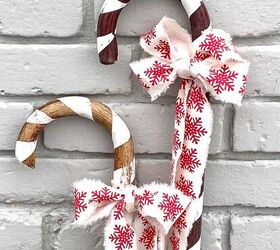 Turn Thrifted Wooden Canes Into Holiday Decor