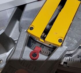 Set the miter saw to 45 degrees for precise cuts