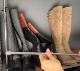 Tension rods for organizing boots