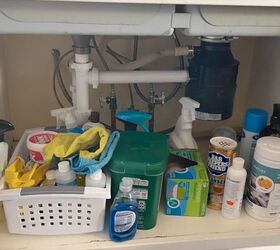 Tension rod under-sink storage