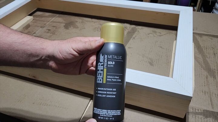 A few coats of gold paint give your TV frame a sleek, modern look