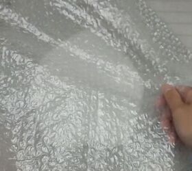 Bubble wrap makes an easy, low-cost window insulator during the winter