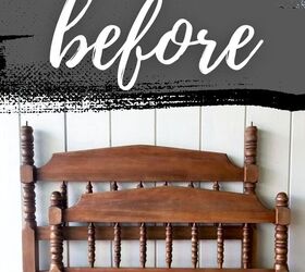 She disasembled this vintage headboard for this creative and useful update