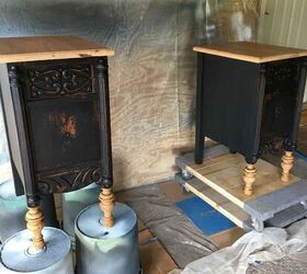 skinny nightstands made from desk