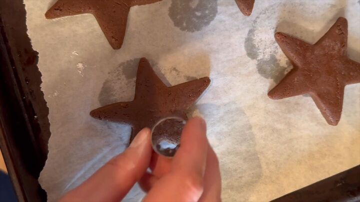 Cut-out star shapes with circles in the center