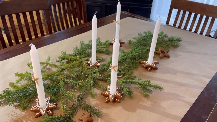 Handmade Christmas cookie candle idea