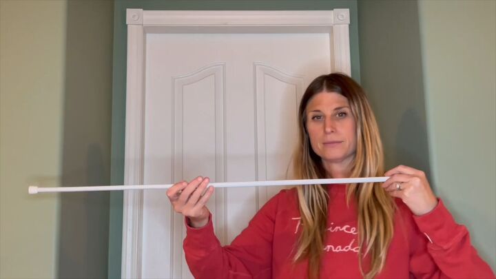 Easy DIY tension rod Christmas garland